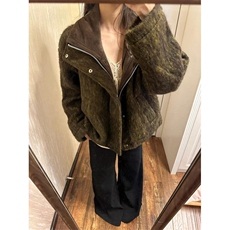 加厚慵懒风开衫毛衣外套男女年冬季小众设计感百搭上衣J8161，男装夹克，星座1116A（原606A-3）