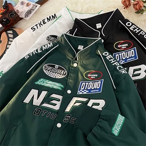 秋季外套男潮牌ins赛车服美式夹克设计感小众机车棒球服W5013-P61图片