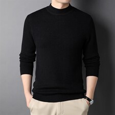BJY810冬季新款男士半高领加绒加厚毛衣针织打底衫男装保暖P70,男装针织衫/毛衣,电商B360