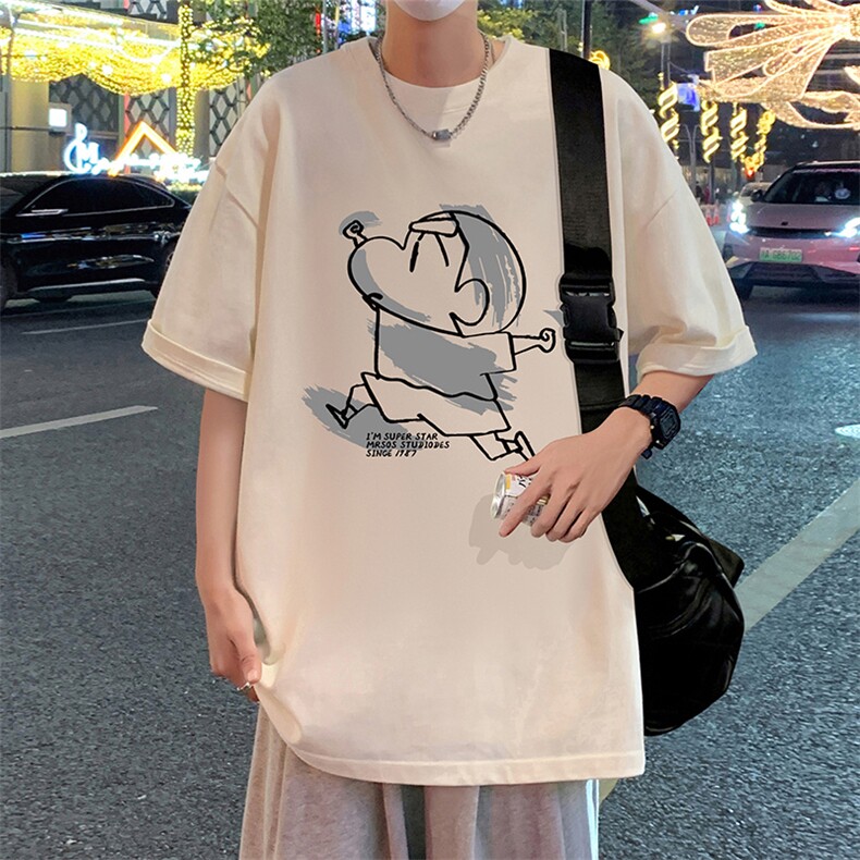 T790夏季新品港风高街美式短袖T恤宽松ins重磅纯棉体恤,男装T恤,星座304A