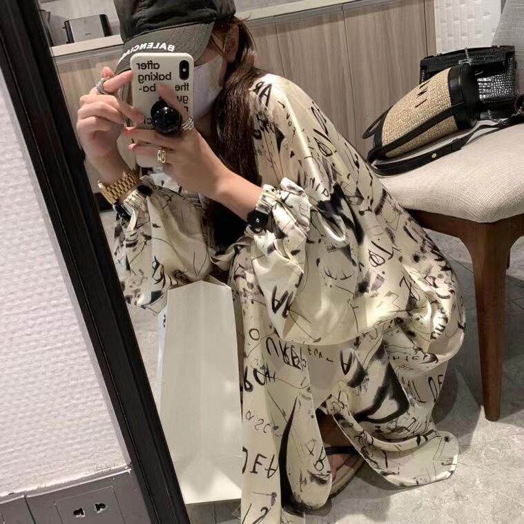 现货夏季印花衬衫裙，女装衬衫，XTZ style