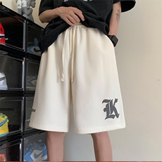 抖音直播品质主推港风五分裤男短裤X416b-1-DK386-P45限58，男装牛仔裤，星座416B-1