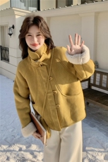 现货羊羔毛外套配包包2C117-1826P205K308，女装短外套，2C117