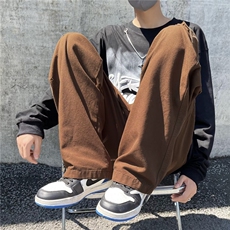 潮流ins日系复古宽松灯笼裤抽绳工装裤阔腿RK001P46，男装休闲裤，星座1116-2