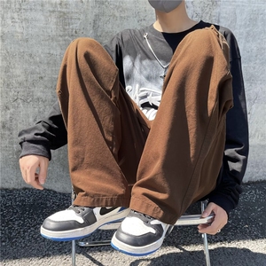 潮流ins日系复古宽松灯笼裤抽绳工装裤阔腿RK001P46图片