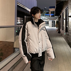 405A美式高街撞色短款棉服加厚立领面包服MY24919-P125控158，男装棉衣，星座405A