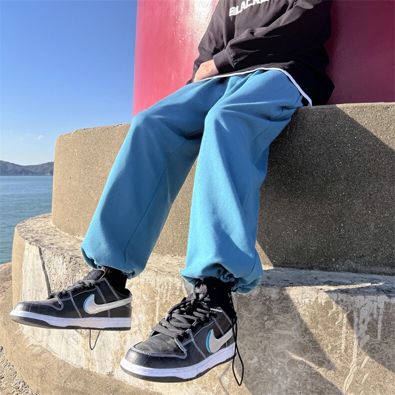 春季新款！港风多色宽松束脚抽绳休闲裤子313A-1-NK23-P35控价48,男装休闲裤,星座808A-1