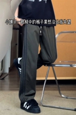 【网图】B221美式ins宽松直筒三条织带休闲裤LK25470-特P40控68，男装休闲裤，电商B221