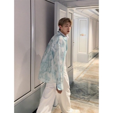 杭州现货青春流行新款气质休闲长袖ins衬衫尖领潮百搭男拼色潮，男装衬衫，星座218-1（原230）