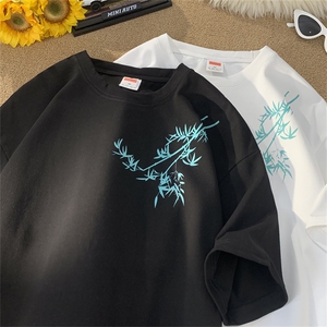 抖音直播供货纯棉260克印花短袖T恤A158-T307-P28控48