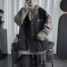 主推款2020工装外套宽松百搭ins潮复古港味chic男女上衣WT08-P70，男装工装外套，星座1008-2