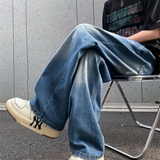 夏季新款美式高街宽松牛仔裤男潮牌百搭休闲长裤现货K7969-P42，男装牛仔裤，星座512-3