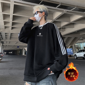 抖音得物供货 提供视频 秋冬重磅美式宽松织带圆领卫衣0323图片