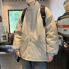 冬季日系宽松加厚棉服男女ins潮牌工装休闲情侣棉衣外套M1928-P75，男装棉衣，星座1008