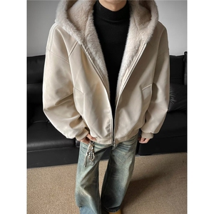 1506/QMY10010/P89毛领连帽座山雕棉服图片