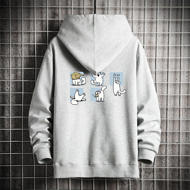 KS21097-P38连帽开衫卫衣男运动外套大码班服网格挂拍,男装卫衣,电商A040A