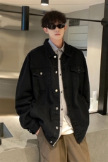秋季新款水洗外套Q2481-TP6088牛仔美式复古基础款夹克男，男装夹克，电商A102