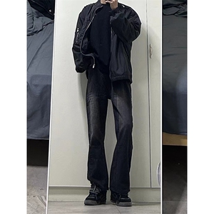 ！拿图不拿货！黑色牛仔裤子男cleanfit裤子KZA06-P48
