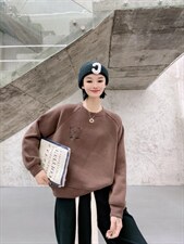 靓晶晶加绒卫衣，女装卫衣/绒衫，靓晶晶