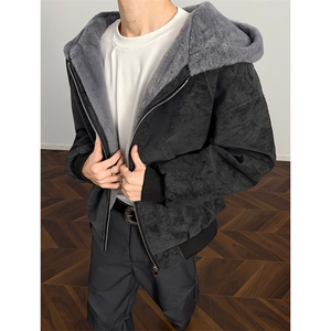 现货MYF02特P85冬季新款连帽宽松潮牌加绒棉服座山雕皮毛外套c图片