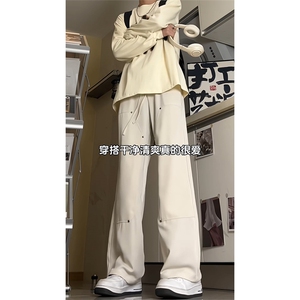 抖音2026春季美式伐木裤男垂感休闲西裤 A423P55控78图片