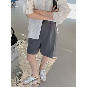 西料休闲中裤西装五分裤夏季百搭宽松显瘦女夏新款DKA56-P33