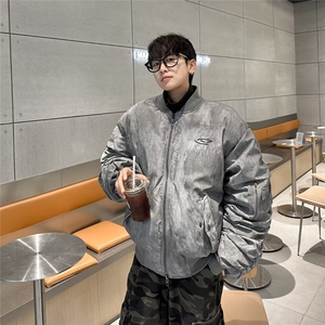 复古废土风设计感飞行服棒球服男美式高街嘻哈外套夹克图片