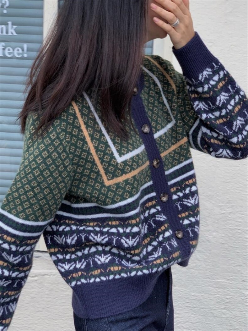 森系开衫毛衣，女装针织衫/毛衣，里奈(1F)