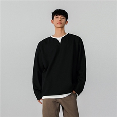 XZ809A/XS16/特P24/控48华夫格家俩件亨利领长T卫衣打底衫，男装卫衣，星座809A(原222-1)