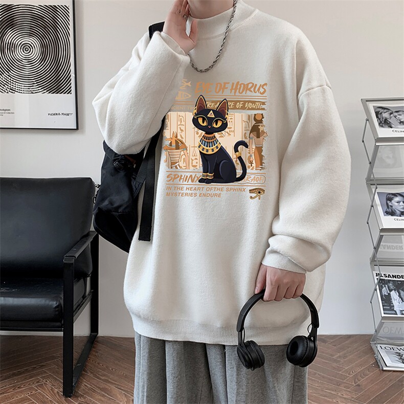 半高领毛衣男大码胖子针织衫毛线衣M18429-P45加绒款-P65,男装针织衫/毛衣,电商A040