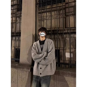 开衫毛衣男宽松慵懒痞帅针织外套韩系氛围感穿搭513A MY2665 P50图片