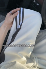 春秋美式复古条纹运动百搭卫裤男款宽松直筒休闲显瘦裤子特批48，男装休闲裤，电商B319