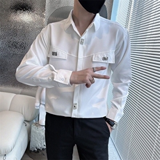 网络图现货衬衫长袖男装设计感小众痞帅上衣衬衣男女RA645-P50，男装衬衫，星座1005-4