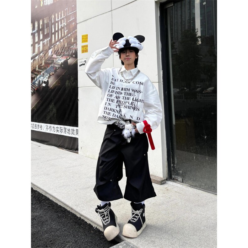 【有货】cleanfit白色字母衬衫男高级感痞帅长袖衬衣1288LL-P39,男装衬衫,星座1007（原301D）