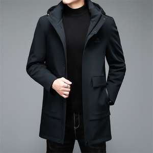 2023冬季90白鸭绒潮流休闲中长款连帽羽绒服羽绒外套HB2181-P330图片