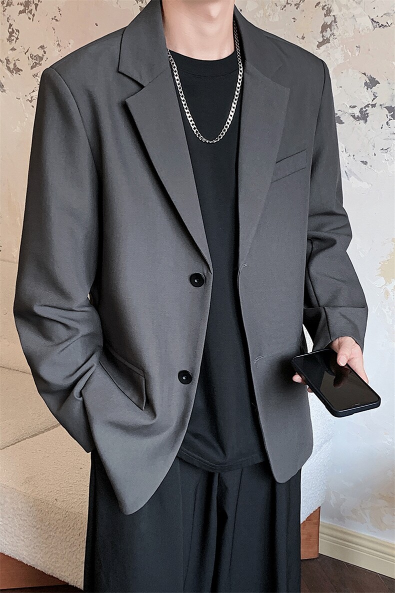 秋季新款Q2478-TP70108港风痞帅轻熟风西装外套男休闲小西服,男装西服套装,电商A102
