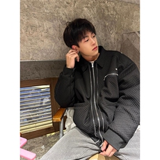华夫格外套小众上衣设计感双拉链夹克JK7001特P53，男装夹克，星座908-1