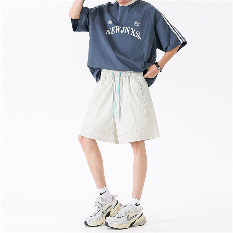 【现货】1297-特P18-控35100锦纶跑量速干短裤宽松多巴胺五分裤,男装牛仔裤,电商B335