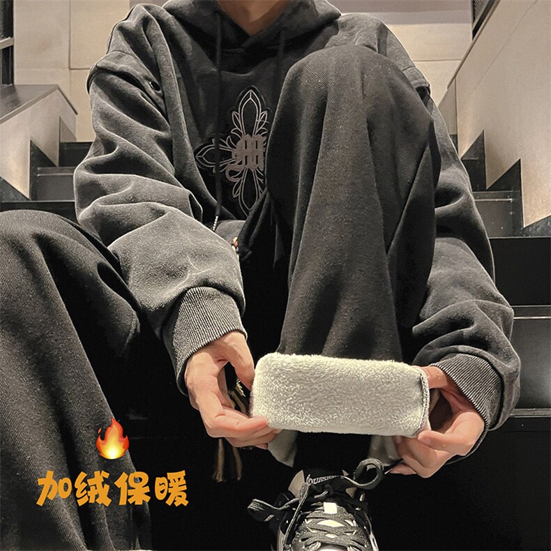 23冬季加绒加厚印花宽松直筒牛仔裤N360P40加绒P50,男装牛仔裤,星座712
