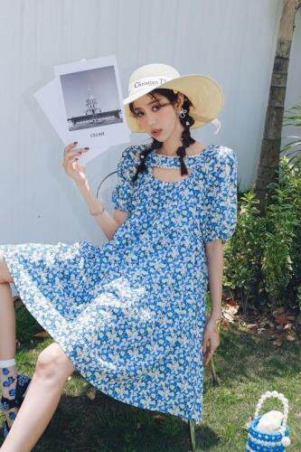 水彩画连衣裙，女装连衣裙，SHALLGAR