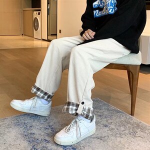 灯芯绒裤子男港风ins潮牌痞帅百搭A887P33加绒43，男装休闲裤，星座1116-2