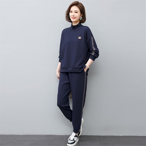 加绒套装女2023年新款冬季时尚运动休闲卫衣洋气减龄小个子两件套图片