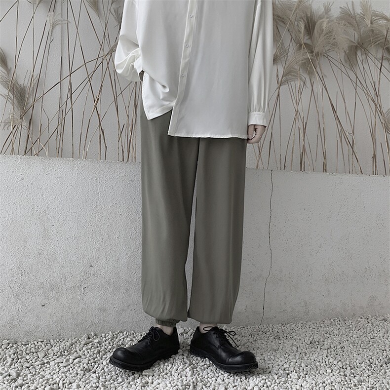 春港风ins裤子男垂感宽松休闲裤K2008P55,男装休闲裤,星座507
