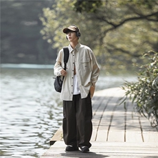 夏季潮男百搭新款时尚青春流行标准潮流文艺日常衬衫，男装衬衫，星座716-2