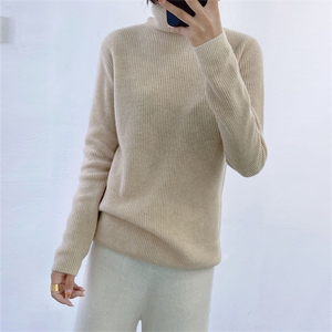 女士秋冬羊毛衫羊毛元宝针高领柔软贴肤保暖舒适图片