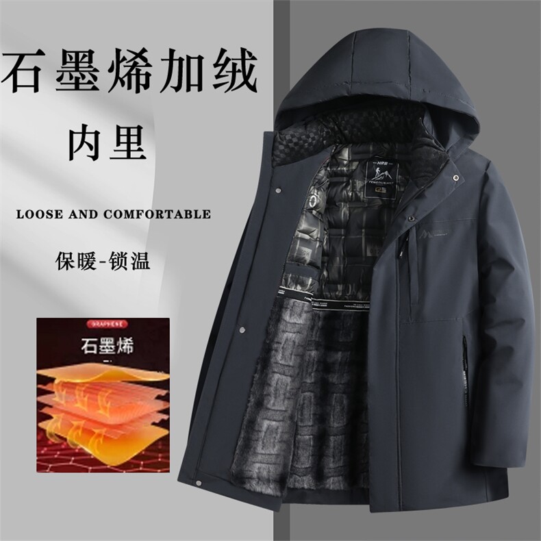冬季防风男连帽潮牌夹克棉衣加绒加厚保暖棉服春秋季男外套图片