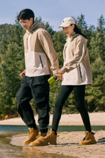 D250809春季男女同款薄款防水防风冲锋衣户外登山时尚休闲夹克，女装休闲裤，电商B360