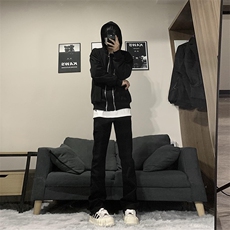 K866毛边牛仔裤