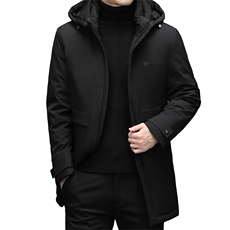 2023新款脱卸帽羽绒服中年男中长款冬季休闲外套DFLDY1026-P275，男装羽绒服，电商B212（原钱塘6029）