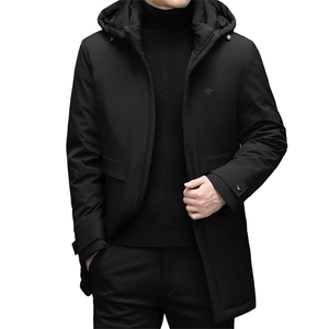 2023新款脱卸帽羽绒服中年男中长款冬季休闲外套DFLDY1026-P275图片